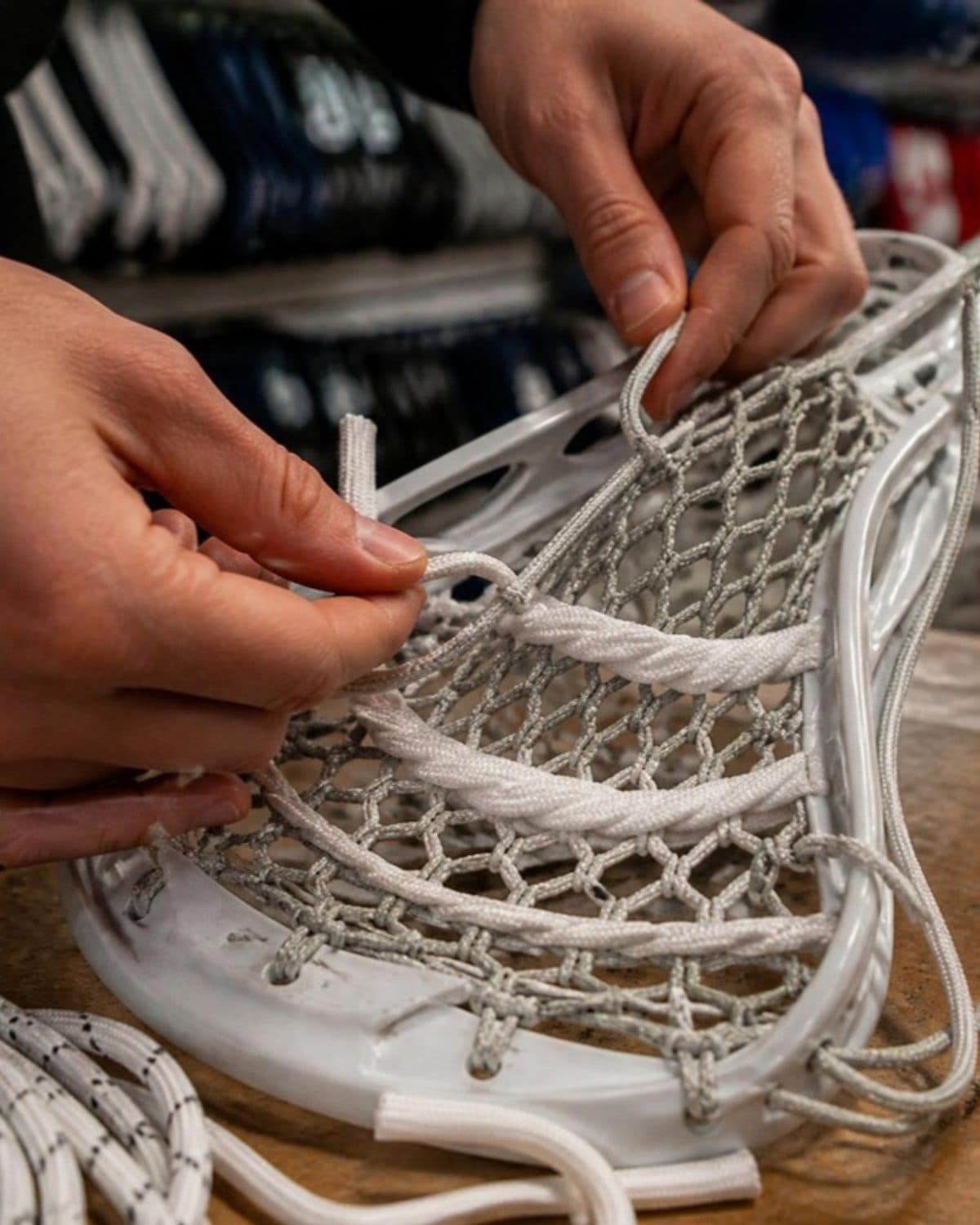 Lacrosse stringing
